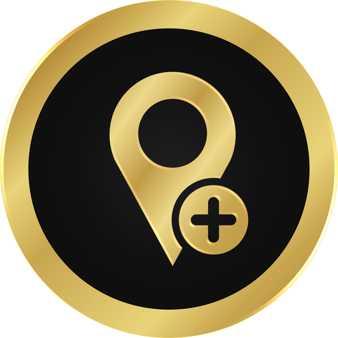 Gold Add Address Icon