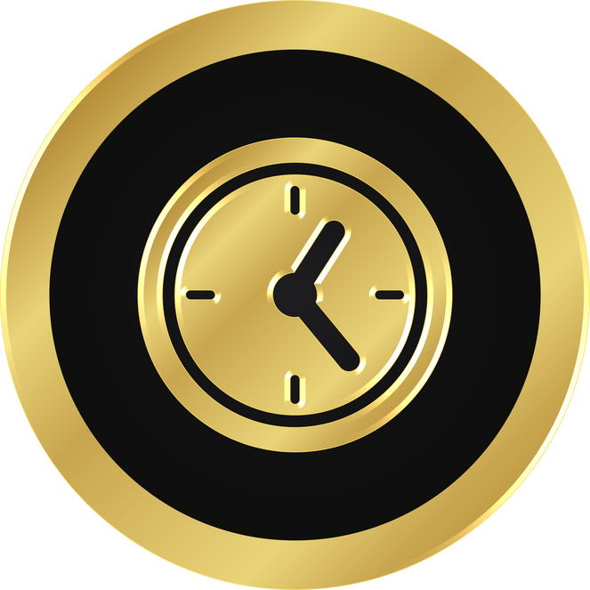 Gold Clock Icon